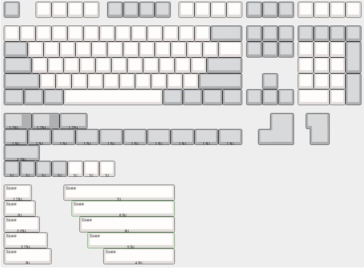 XDA Blank Keycap Sizes