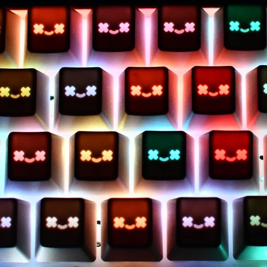 Smiley Keycap – Translucent Doubleshot PBT – R4 OEM Profile