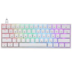 GK61 Optical Gateron Switch White 61 Mechanical Keyboard RGB