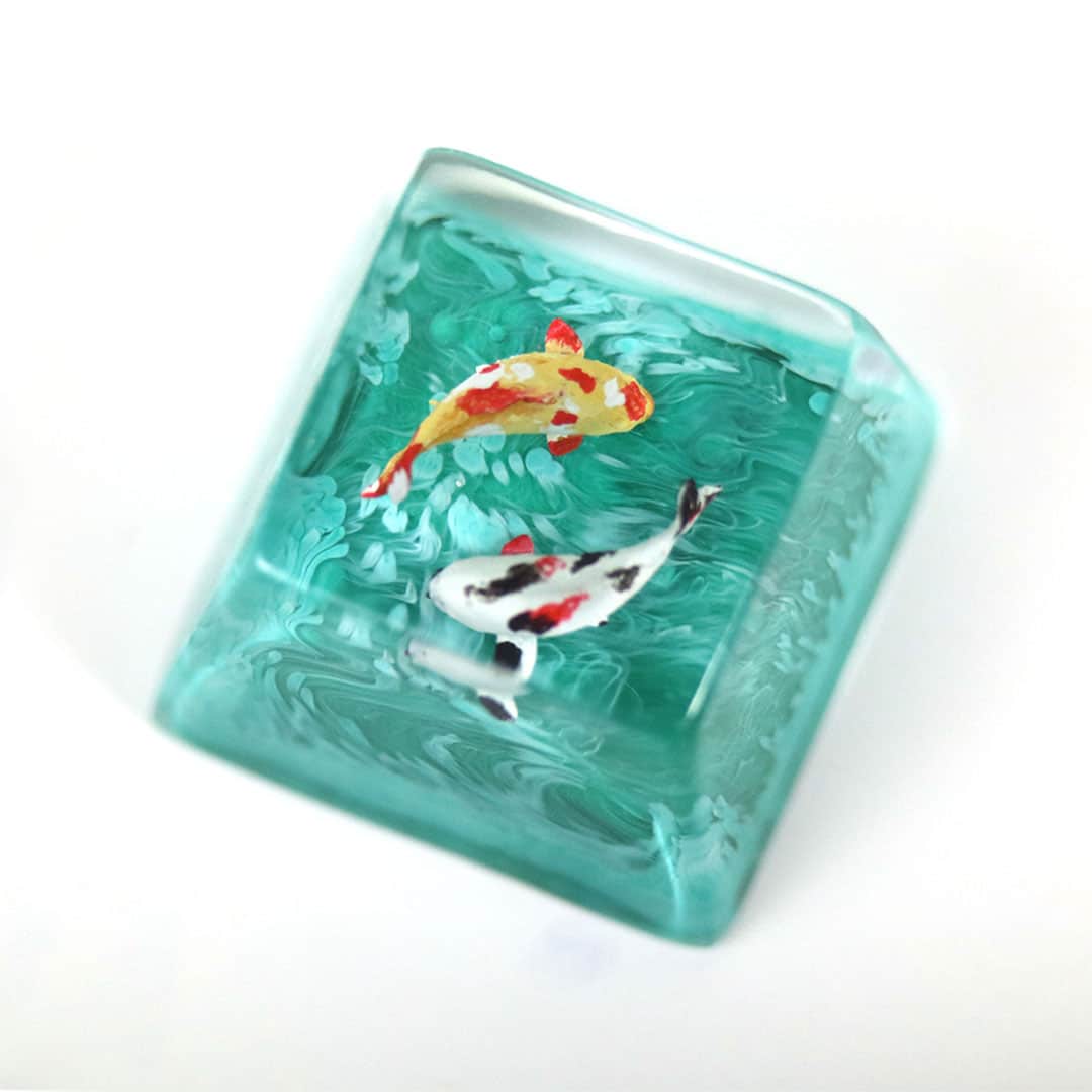 Koi Artisan Keycaps – Shimmering Pond Series | Flashquark