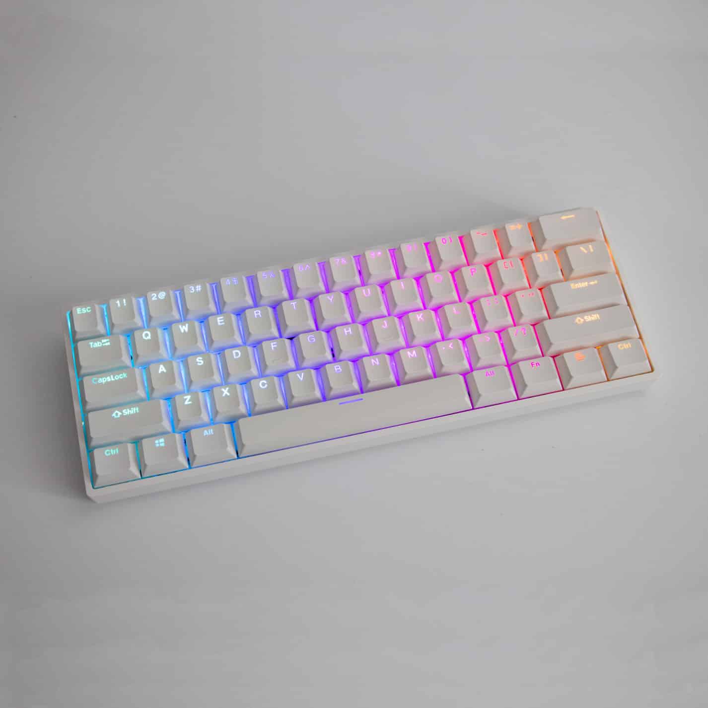 Cherry Profile White PBT Keycaps with Translucent Top Legends